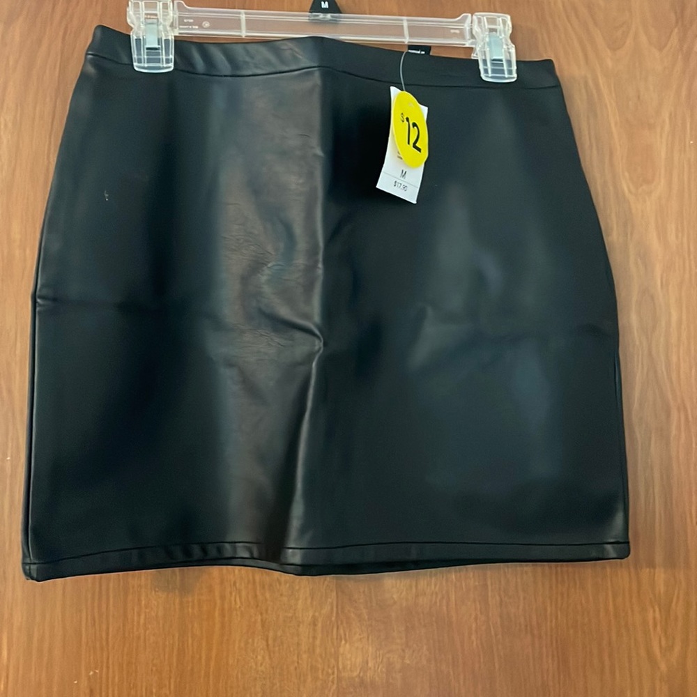 Faux leather skirt